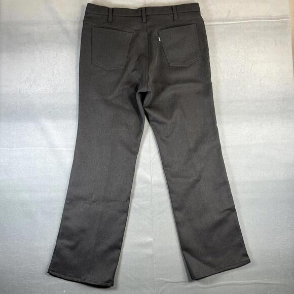 VTG 80s Levis 517 Pants Mens 38x31 Gray Bootcut StaPrest Saddleman Made in USA - Picture 4 of 9